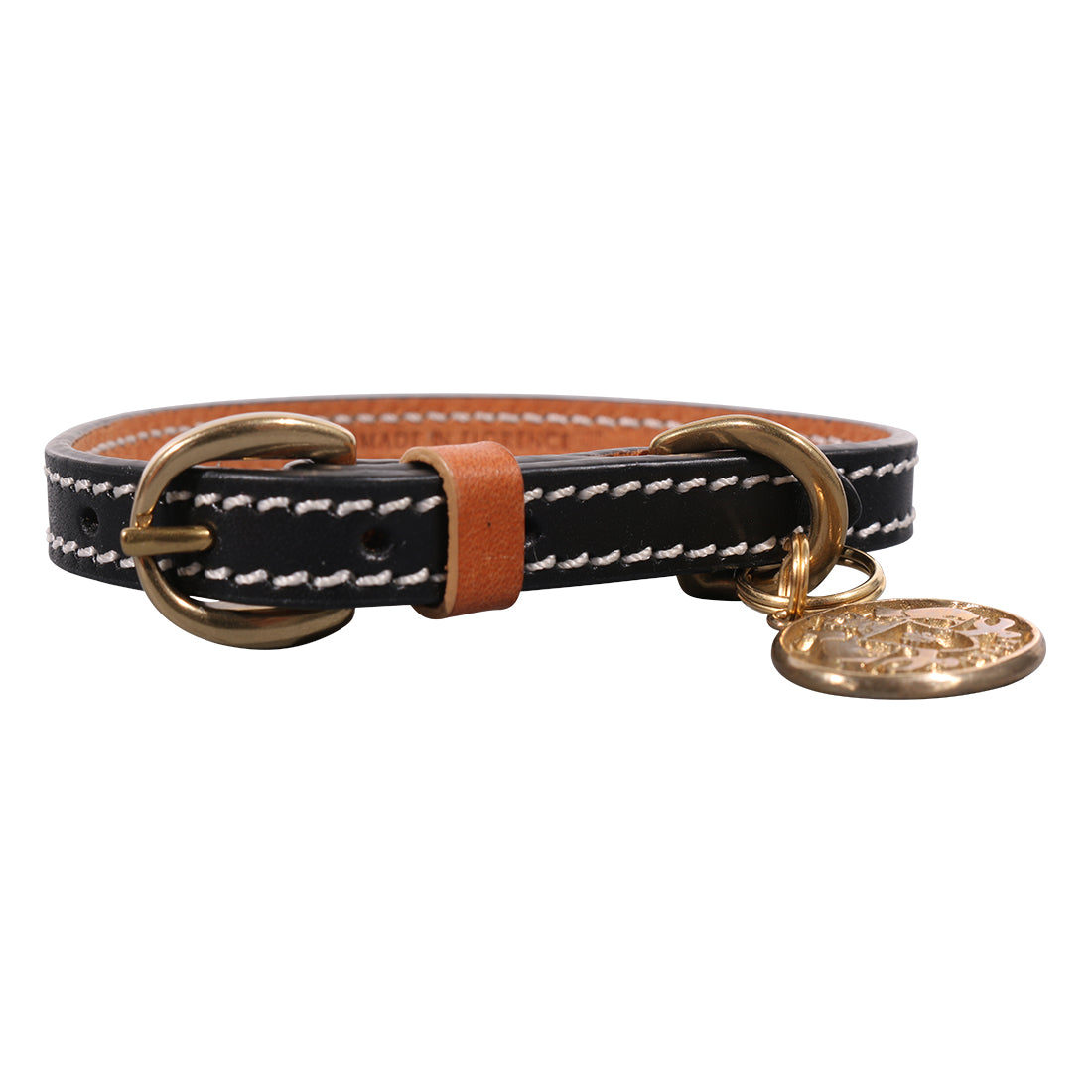 LEATHER DOG COLLAR - PETITE