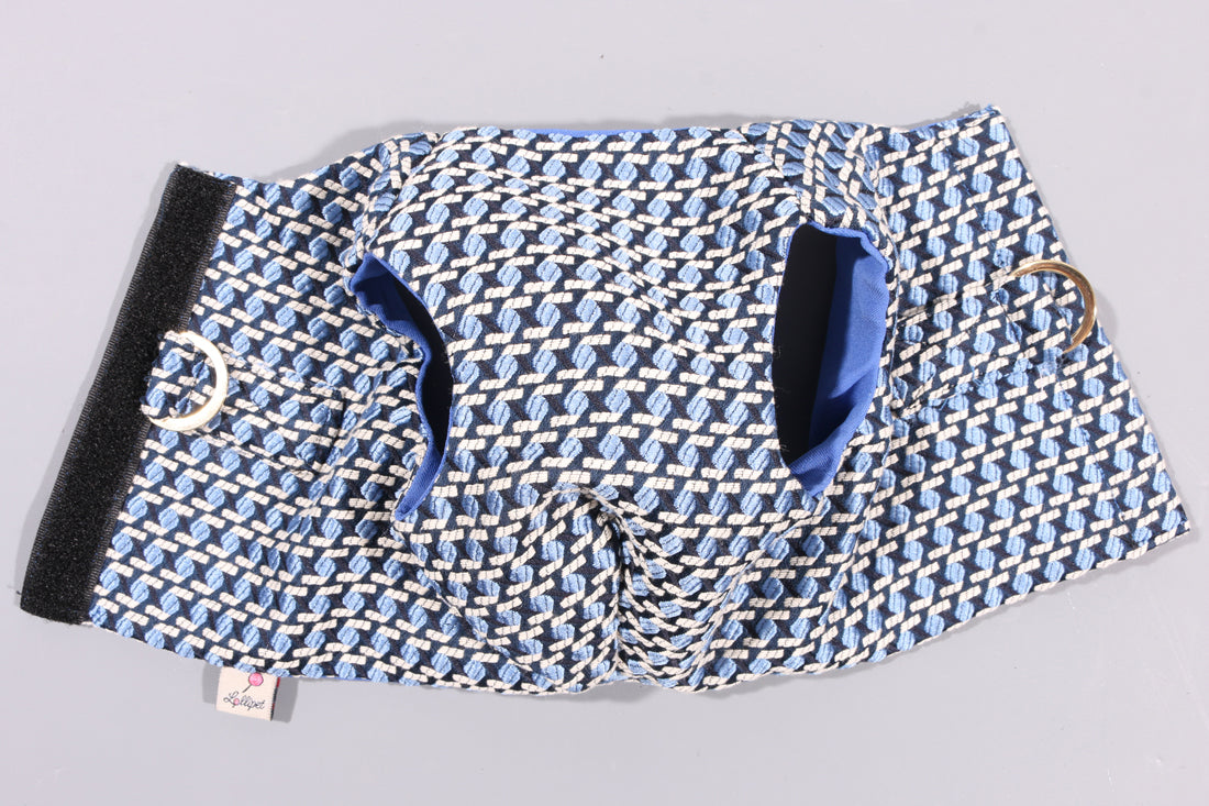 Lollipet 幾何学 ハーネス(lollipet) Classic Harness ブルーxホワイト