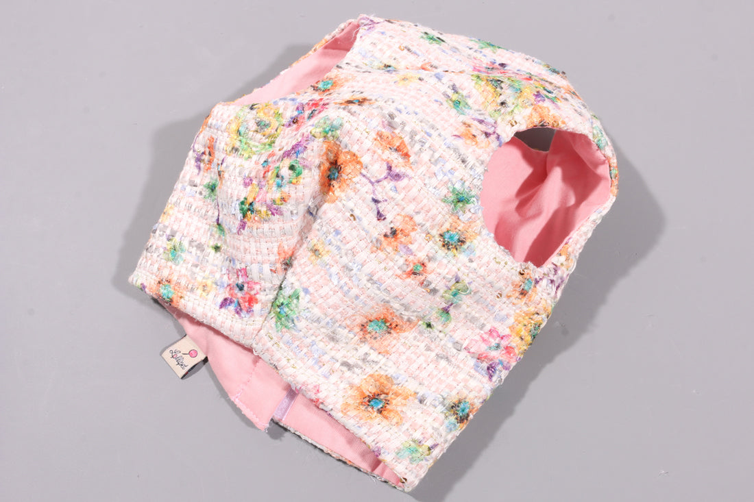 Lollipet 花柄 ハーネス(lollipet) Classic Harness ホワイトxマルチ
