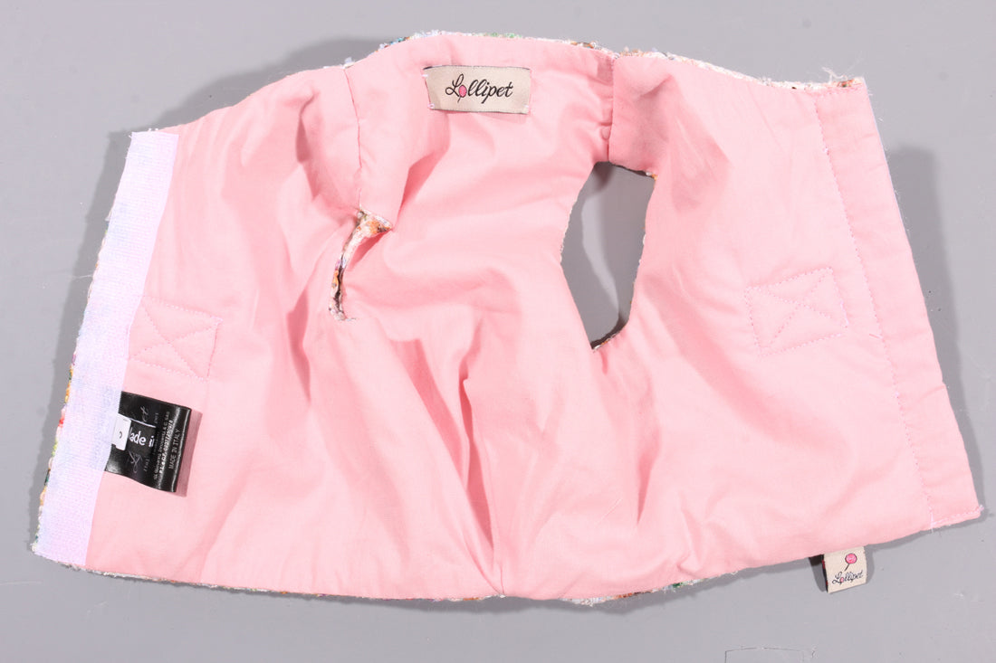 Lollipet 花柄 ハーネス(lollipet) Classic Harness ホワイトxマルチ