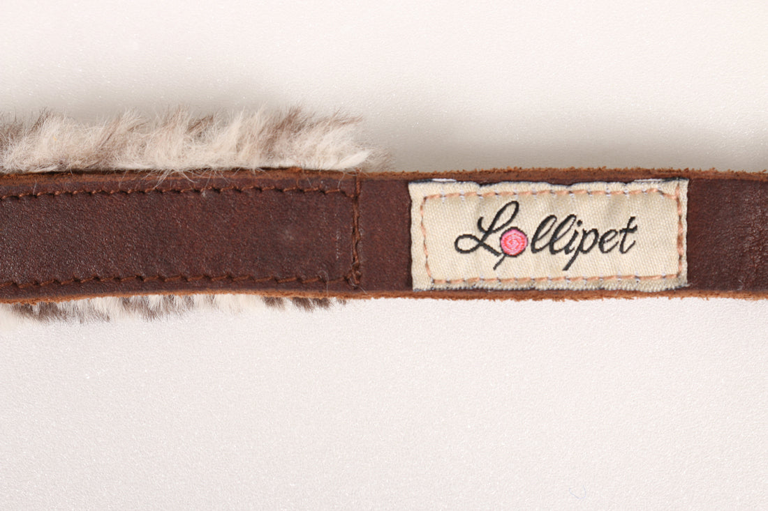 Leather and eco fur leopard
