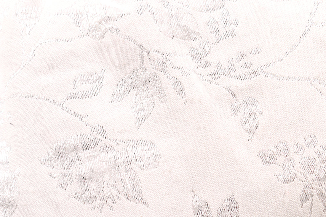 Soft white and Silver carrier bag