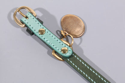LEATHER DOG COLLAR - PETITE