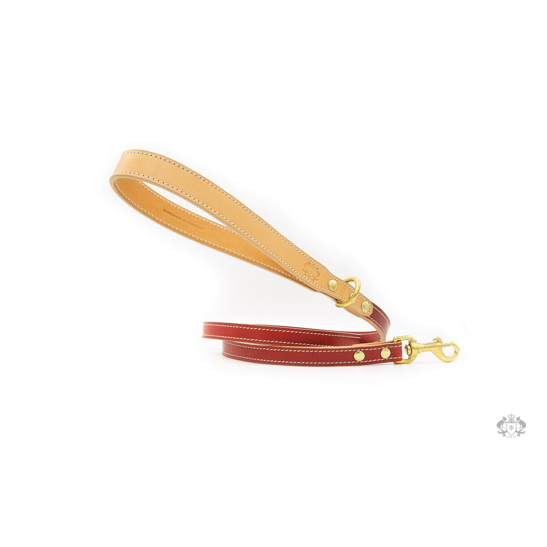 POPPY RED LEATHER DOG LEAD